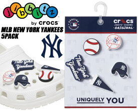 crocs JIBBITZ MLB NEW YORK YANKEES 5PACK 10012520 クロックス ジビッツ MLB ニューヨーク ヤンキース 5 パック チャーム メジャーリーグベースボール アクセサリー