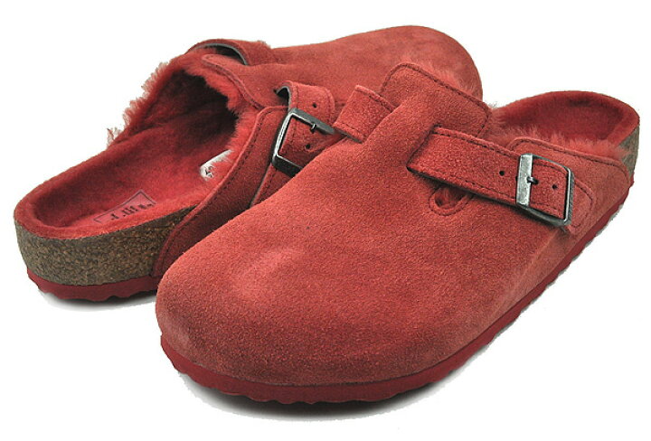 楽天市場】BIRKENSTOCK BOSTON VL/SHEARLING (NARROW FIT) SIENNA RED 