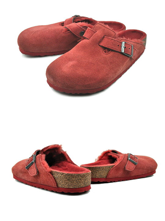 楽天市場】BIRKENSTOCK BOSTON VL/SHEARLING (NARROW FIT) SIENNA RED 
