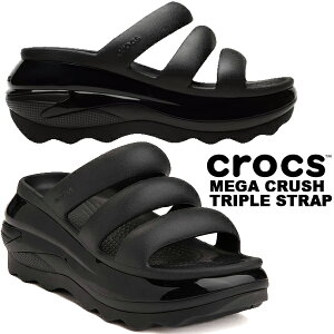 crocs MEGA CRUSH TRIPLE STRAP BLACK 209842-001 NbNX NVbN KNbV gvXgbv T_ ubN 