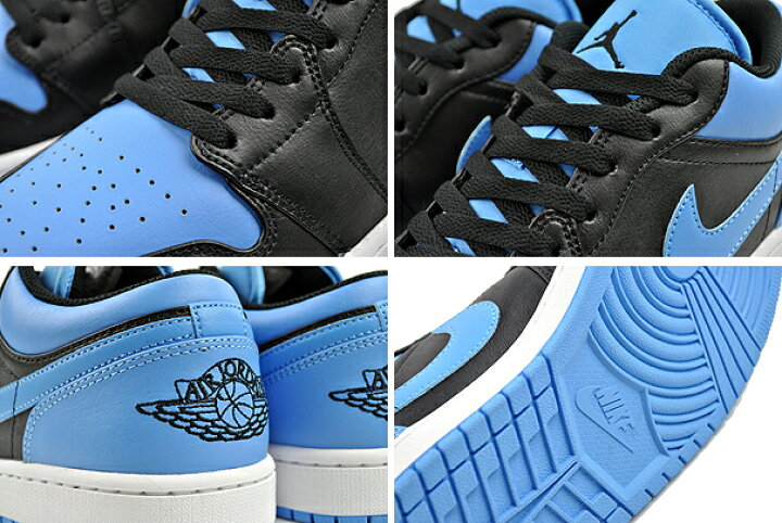 楽天市場】NIKE AIR JORDAN 1 LOW black/black-university blue 553558  
