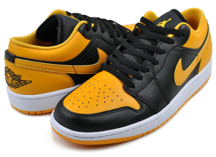 楽天市場】NIKE AIR JORDAN 1 LOW black/yellow ochre-white 553558 