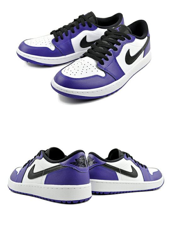 楽天市場】NIKE AIR JORDAN 1 LOW GOLF white/black-court purple 