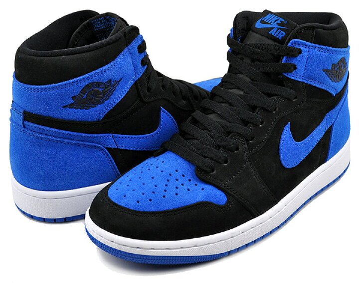 楽天市場】NIKE AIR JORDAN 1 RETRO HIGH OG black/royal blue-white 
