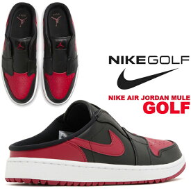 NIKE AIR JORDAN MULE GOLF black/versity red-white fj1214-001 BRED ナイキ エアジョーダン ミュール ゴルフ ブラック バーシティーレッド サンダル スリッポン スパイクレス AJ1