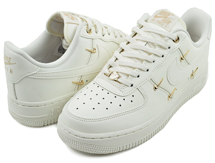 楽天市場】NIKE WMNS AIR FORCE 1 07 LX sail/sail-sail-metallic gold  