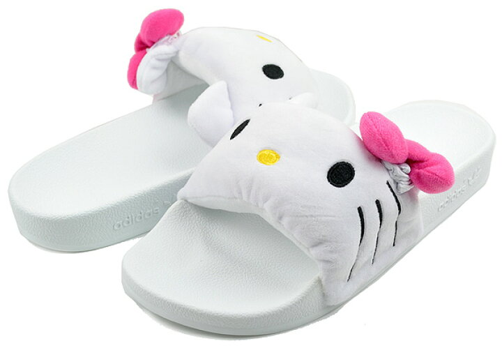 楽天市場】adidas ADILETTE HELLO KITTY FTWWHT/CBLACK/PINKFUS ig8419 