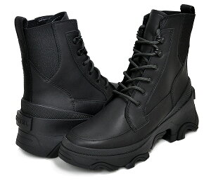 SOREL BREX BOOT LACE WP BLACK JET/NOIR JET nl4305-011 �\���� �u���b�N�X �u�[�c ���[�X�A�b�v �E�H�[�^�[�v���[�t �u���b�N �h���\�� �S�A�f�U�C�� �҂ݏグ ����