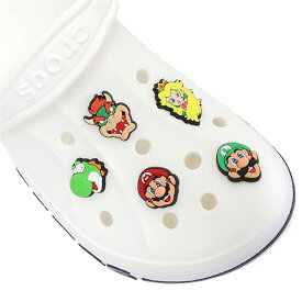 crocs JIBBITZ SUPER MARIO 5 PACK 10007701 クロックス ジビッツ スーパーマリオ 5 パック シューアクセサリー ジビッツチャーム マリオ ルイージ クッパ ピーチ姫 ヨッシー