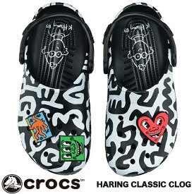 crocs HARING CLASSIC CLOG BLACK 209488-001 クロックス キース・ヘリング クラシック クロッグ アート サンダル