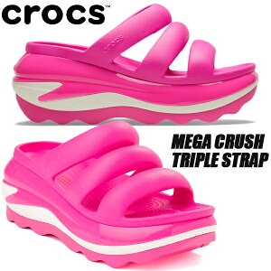 crocs MEGA CRUSH TRIPLE STRAP PINK CRUSH 209842-6tw NbNX NVbN KNbV gvXgbv T_ sN  T_