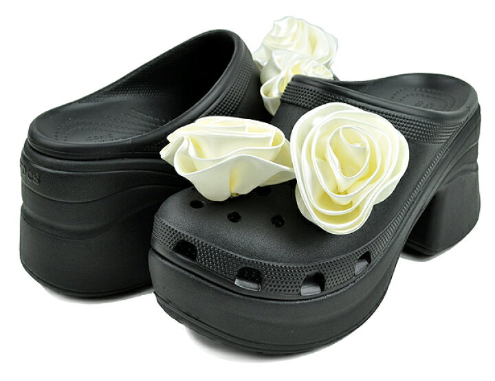 楽天市場】crocs SIREN ROSETTE CLOG BLACK 210367-001 クロックス 