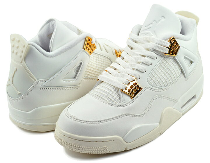 楽天市場】NIKE WMNS AIR JORDAN 4 RETRO sail/metallic gold-black 