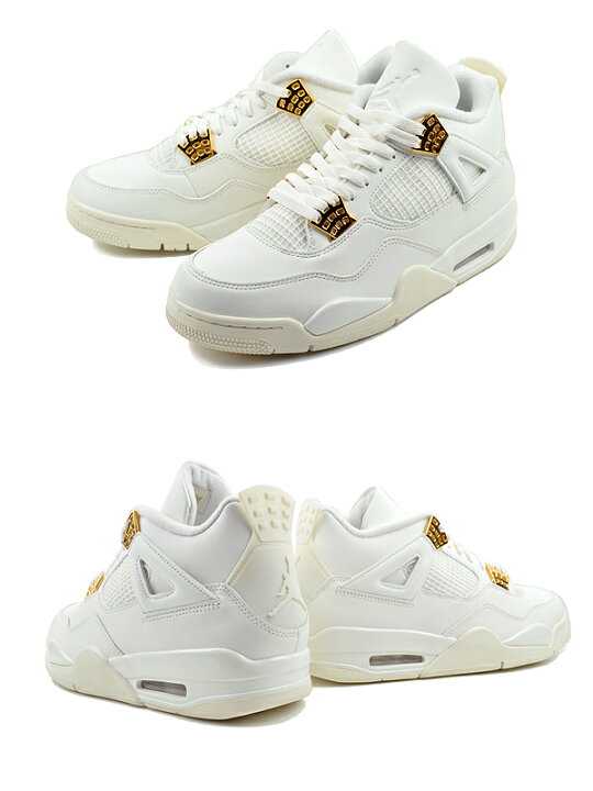 楽天市場】NIKE WMNS AIR JORDAN 4 RETRO sail/metallic gold-black 