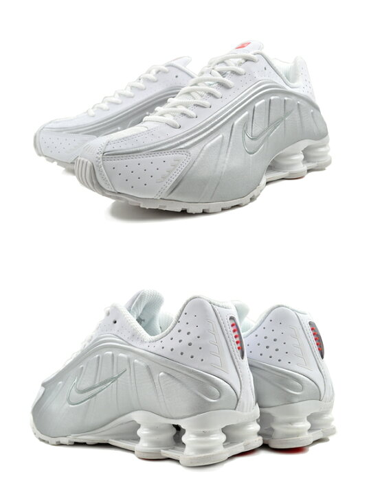 楽天市場】NIKE SHOX R4 white/wht-metallic silver ar3565-101 ナイキ 