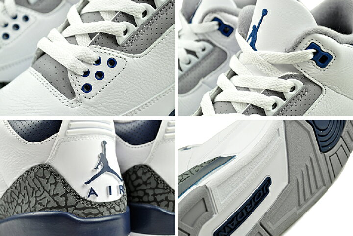 楽天市場】NIKE AIR JORDAN 3 RETRO white/midnight navy ct8532-140 