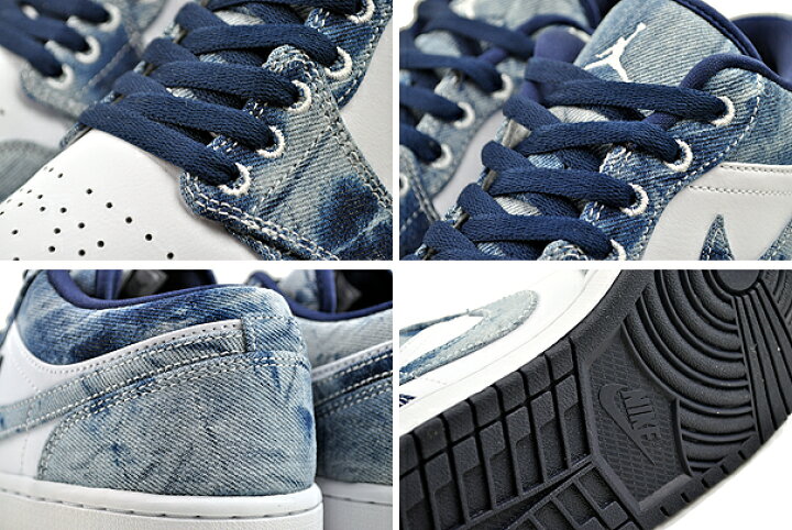 楽天市場】NIKE AIR JORDAN 1 LOW SE WASHED DENIM wht/wht-midnight 