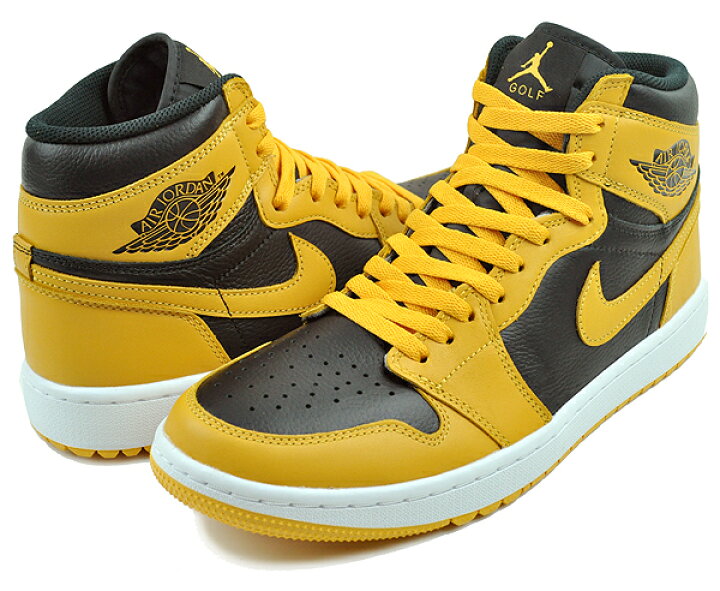 楽天市場】NIKE AIR JORDAN 1 HIGH GOLF pollen/black-white dq0660  