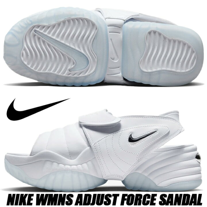楽天市場】NIKE WMNS ADJUST FORCE SANDAL wht/metallic silver-clear 
