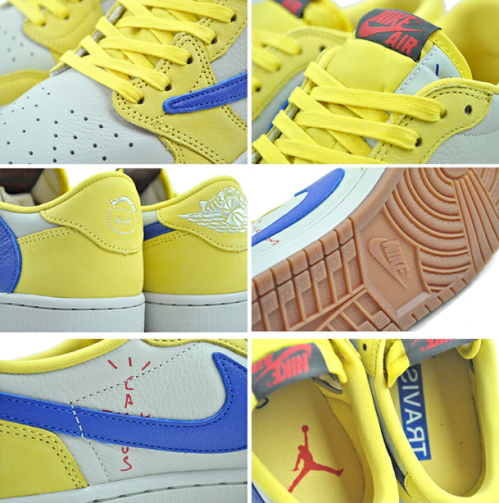 楽天市場】NIKE WMNS AIR JORDAN 1 LOW OG SP TRAVIS SCOTT canary  