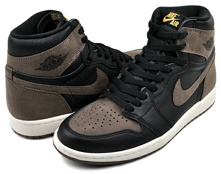 楽天市場】NIKE AIR JORDAN 1 HIGH OG black/metallic gold-palomino  