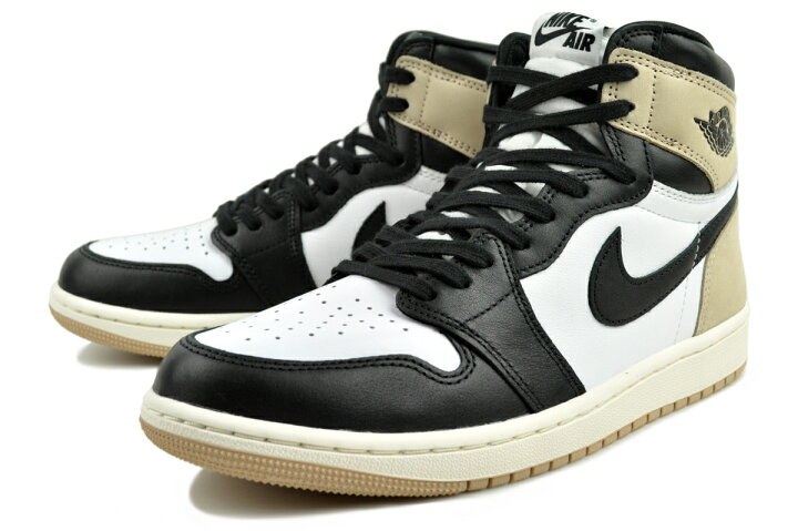 楽天市場】NIKE WMNS AIR JORDAN 1 RETRO HI OG LATTE black/legend md  