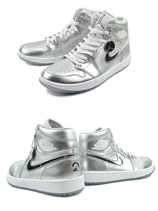 楽天市場】NIKE AIR JORDAN 1 HIGH GOLF NRG GIFT GIVING metallic 