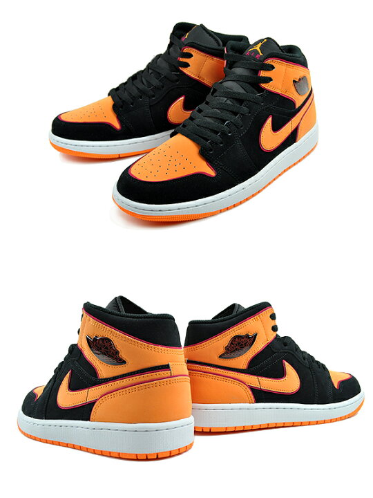 楽天市場】NIKE AIR JORDAN 1 MID SE black/vivid orange fj4923-008 