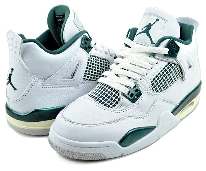 楽天市場】NIKE AIR JORDAN 4 RETRO (GS) white/oxidized green-wht 
