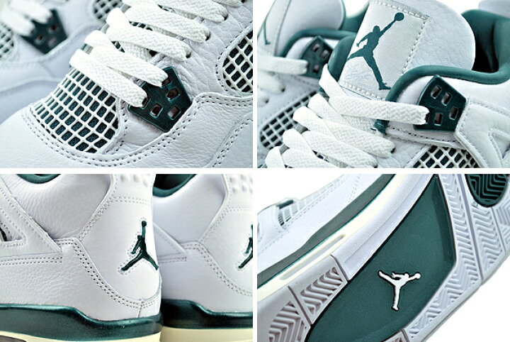 楽天市場】NIKE AIR JORDAN 4 RETRO (GS) white/oxidized green-wht 