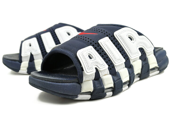 楽天市場】NIKE AIR MORE UPTEMPO SLIDE NA midnight navy/university 