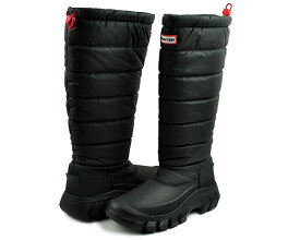 HUNTER WOMENS INTREPID TALL SNOW BOOT BLACK wft2108wwu-blk ハンター イントレピッド インシュレイティド トール スノー ブーツ レディース ブラック ダウン