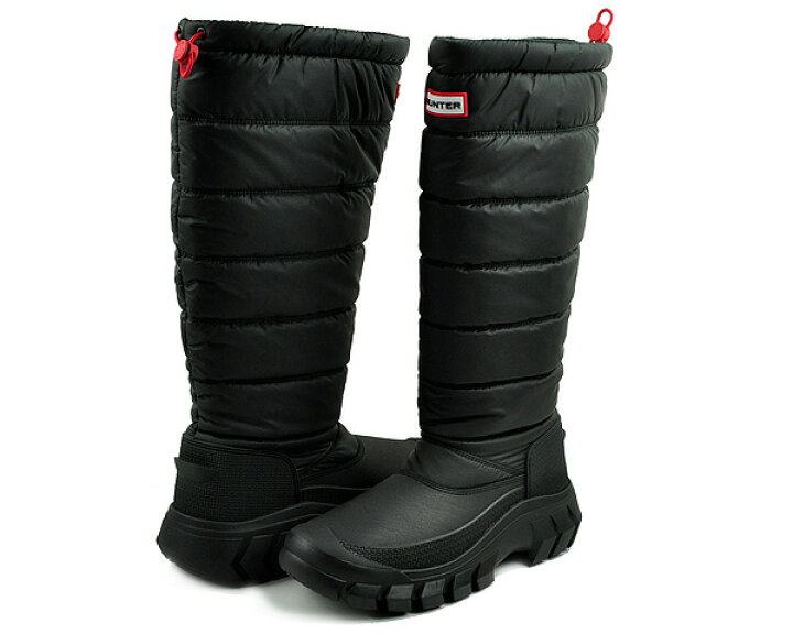 楽天市場】HUNTER WOMENS INTREPID TALL SNOW BOOT BLACK wft2108wwu 