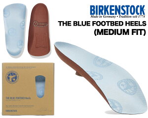 BIRKENSTOCK THE BLUE FOOTBED HEELS (MEDIUM FIT) 1025933 �r���P���V���g�b�N �u���[�t�b�g�x�b�h �q�[�� �~�f�B�A���t�B�b�g �~�f�B�A�� �t�B�b�g �u���[ �C���\�[�� �R���N