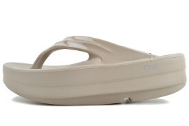 [ ポイントUP & 最大2000円OFFクーポン ] OOFOS OOmega OOlala NOMAD 2000440102222 ウーフォス ウーメガ ウーララ ウィメンズ ノマド ベージュ 厚底 サンダル リカバリーシューズ クッション 疲労回復 フリップフロップ トング レディース