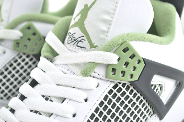 楽天市場】NIKE WMNS AIR JORDAN 4 RETRO white/oil reen-dark ash 
