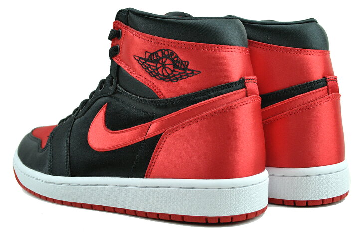 楽天市場】NIKE WMNS AIR JORDAN 1 RETRO HI OG SATIN BRED black 