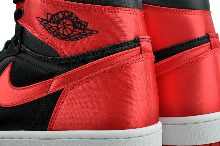 楽天市場】NIKE WMNS AIR JORDAN 1 RETRO HI OG SATIN BRED black  