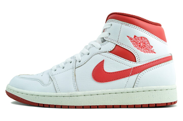 楽天市場】NIKE AIR JORDAN 1 MID SE white/lobster-dune red-sail 