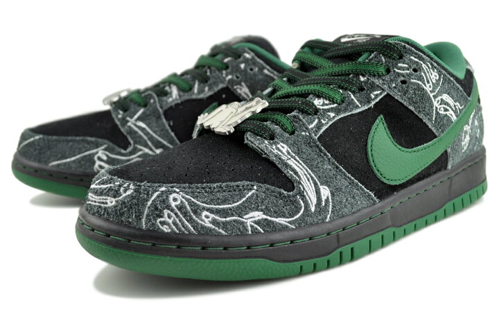 楽天市場】NIKE SB DUNK LOW PRO QS There Skateboards black/gorge 