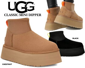 UGG WOMENS CLASSIC MINI DIPPER 1168170 アグ ウィメンズ クラシック ミニ ディッパー ムートンブーツ 厚底 プラットフォーム スエード ネオプレン レディース