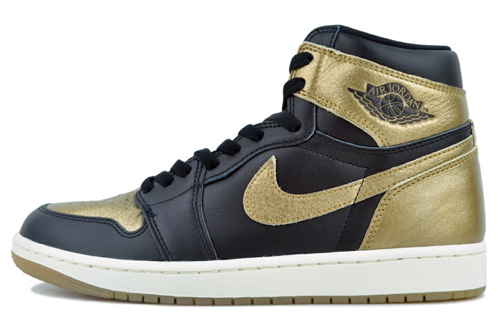 楽天市場】NIKE AIR JORDAN 1 RETRO HIGH OG black/metallic gold-sail  