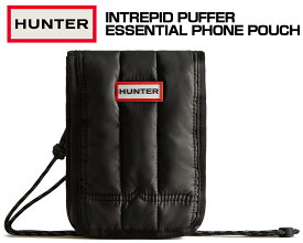 HUNTER INTREPID ESSENTIAL PHONE POUCH BLACK/RED BOX LOGO ubp1164kbm-rbo ハンター イントレピッド パファー フォーン ポーチ ブラック バッグ ポーチ サコッシュ