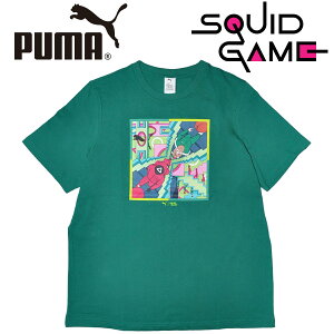 [ �|�C���g5�{&�ő�2000�~OFF�N�[�|�� ] PUMA SQUID GAME GRAPHIC SS TEE GREEN 627426-86 �v�[�} x �C�J�Q�[�� �O���t�B�b�N T�V���c �O���[�� ���� T shirt �X�N�C�b�h�Q�[��