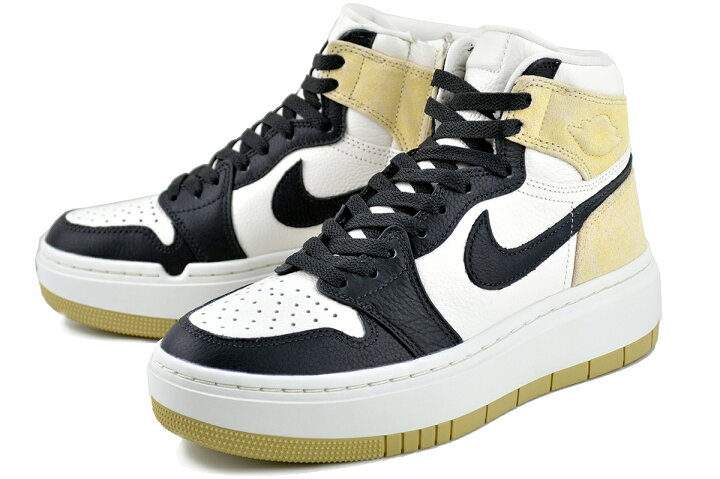 楽天市場】NIKE WMNS AIR JORDAN 1 ELEVATE HIGH team gold/dk smoke  