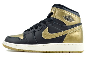 NIKE AIR JORDAN 1 RETRO HIGH OG GS blk/metallic gold-sail fd1437-071 ナイキ エアジョーダン 1 レトロ ハイ OG GS ブラック メタリックゴールド セイル