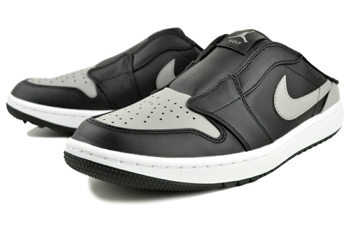 楽天市場】NIKE AIR JORDAN MULE GOLF SHADOW black/medium grey-white 