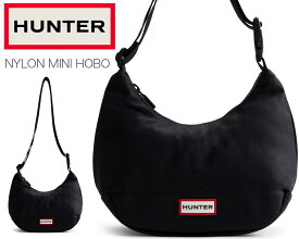 HUNTER NYLON MINI HOBO BLACK ubs3600kbm-blk ハンター ナイロン ミニ ホーボ ブラック リサイクルナイロン カバン 半月型 ショルダーバッグ クロスボディ