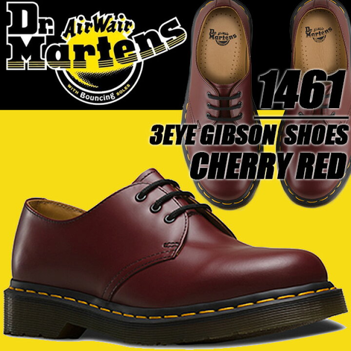 楽天市場】Dr.Martens 1461 3EYE GIBSON CHERRY RED ドクターマーチン 