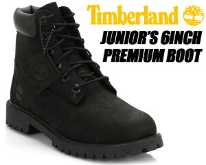 [ �|�C���gUP & �ő�2000�~OFF�N�[�|�� ] TIMBERLAND JUNIOR'S 6INCH BOOT black/black 12907 �e�B���o�[�����h ���f�B�[�X �W���j�A �u�[�c �E�B�����Y 6�C���` �u���b�N